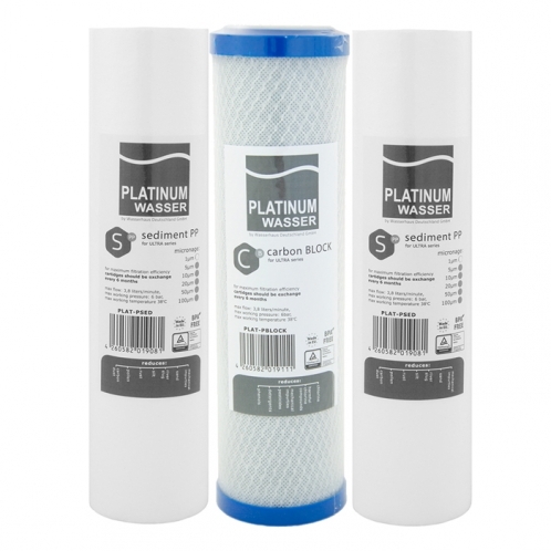 Комплект трех картриджей Platinum Wasser