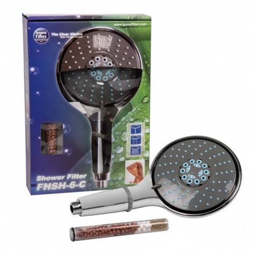 Хромированный фильтр в душевую Aquafilter FHSH-6-C